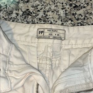 W 26 Free People White Denim Shorts